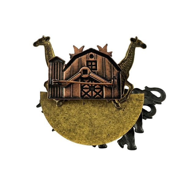 Noah's Ark Brooch Multi-tone Metal - Picture 2 of 3
